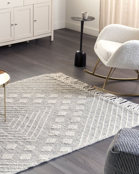 Teppich SAVUR Grau 160 x 230 cm Wolle