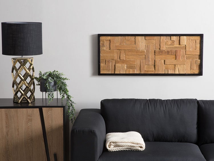 Wandobjekt TOLUCA Teakholz 40 cm Braun