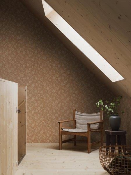 Borastapeter Tapete Blumenmuster Braun - 53 cm x 10.05 m - 661061