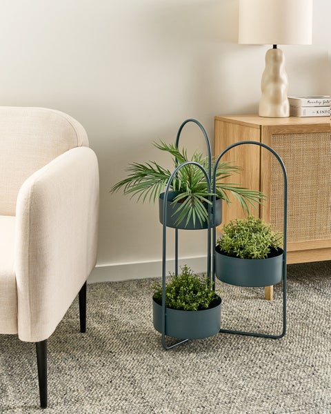 Pflanzenständer COLUTENA Metall 56 cm Dunkelblau