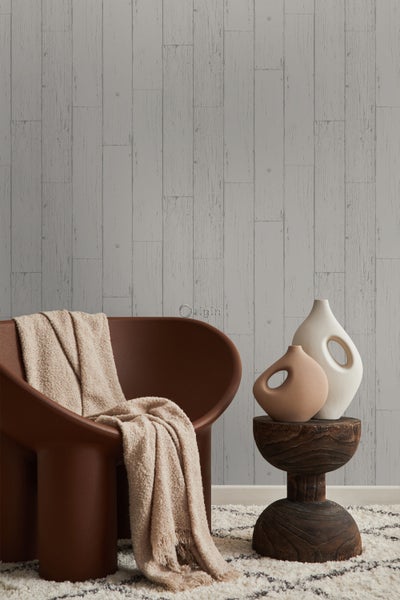 Origin Wallcoverings Tapete Holz-optik Taupe - 53 cm x 10.05 m - 347538