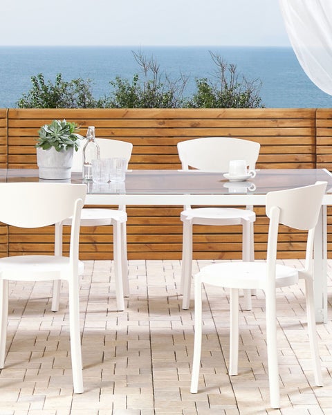 Gartenstuhl 4er Set VIESTE Weiß