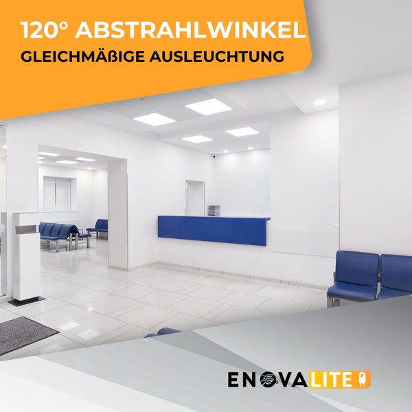 ENOVALITE LED Panel 4er Set 62x62cm | 36W 4000K Neutralweiß | Ultra-flach mit Philips Driver – Für Innenräume