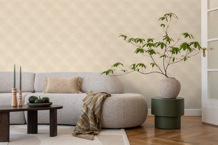 ESTAhome Tapete 3D Muster Beige - 50 x 900 cm - 131101