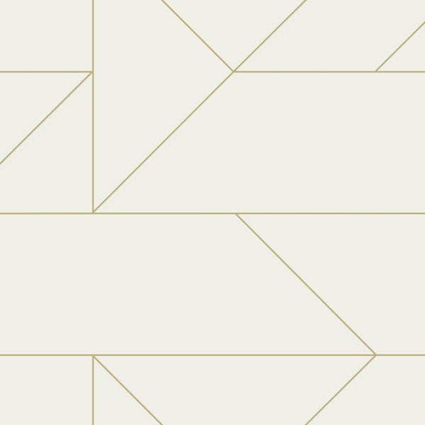 Origin Wallcoverings Tapete grafische Linien Beige und Gold - 53 cm x 10.05 m - 347720