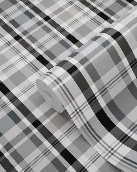 Tapetenrolle mit Karomuster