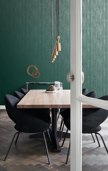 Origin Wallcoverings Tapete Holz-Optik Smaragdgrün - 53 cm x 10.05 m - 347557