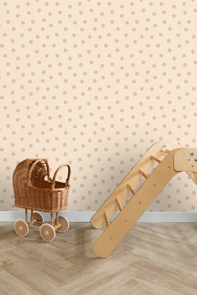 ESTAhome Tapete Punkte Beige - 53 cm x 10.05 m - 139730