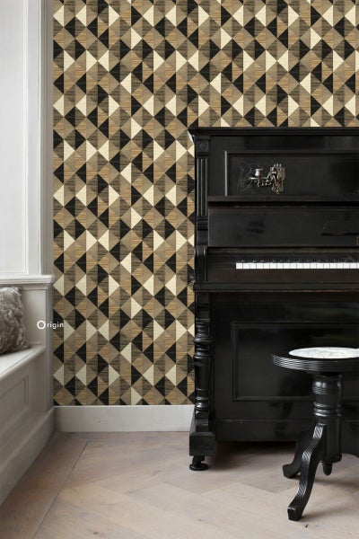 Origin Wallcoverings XXL-Vliestapete 3D Grasmuster Schwarz, Braun und Beige - 50 x 900 cm - 357216