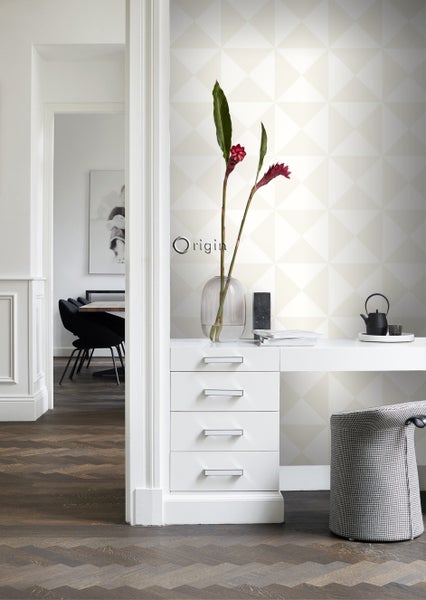 Origin Wallcoverings Tapete grafische Form Weiß - 53 cm x 10.05 m - 346803