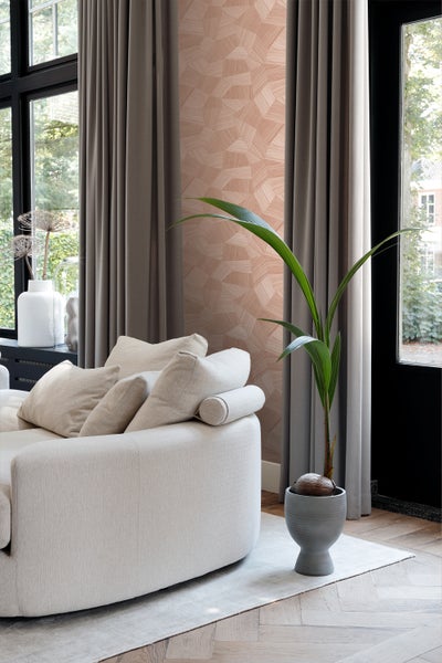 Origin Wallcoverings Tapete 3D-Muster Terrakottarosa - 53 cm x 10.05 m - 348040