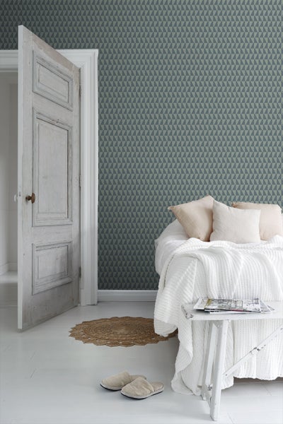 Tapete mit geometrischem Dreiecks- und Quadratmuster