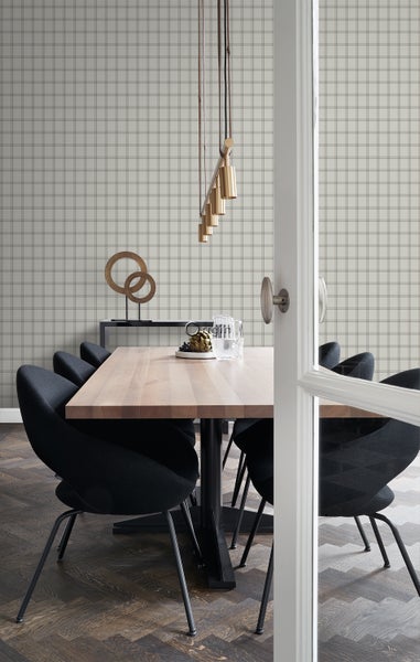 Origin Wallcoverings Tapete Karomuster Beige - 0,53 x 10,05 m - 347620
