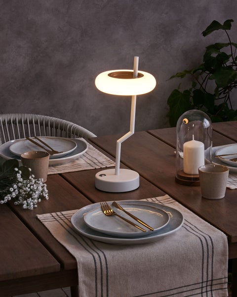 Kabellose LED Tischlampe ALVIELA mit Dimmer Weiß