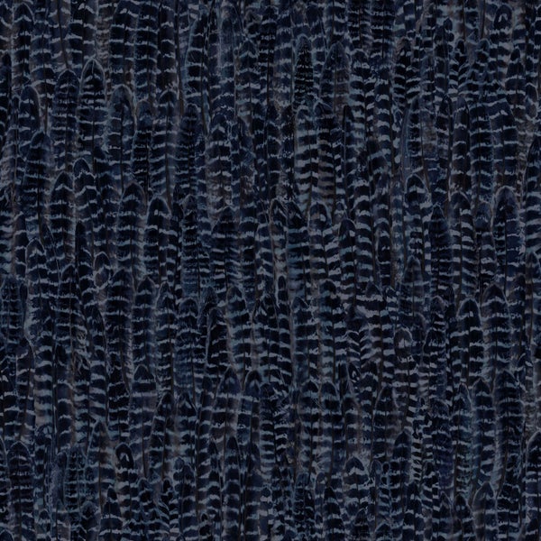 Origin Wallcoverings Tapete Federn Tintenblau - 53 cm x 10.05 m - 347398