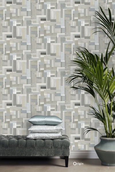 Origin Wallcoverings Tapete Altholz-Motiv Beige - 53 cm x 10.05 m - 337224