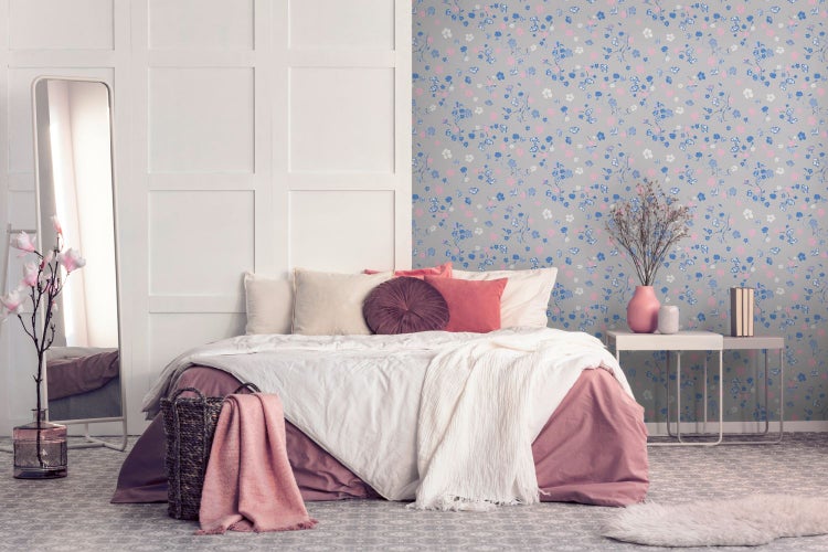 Tapete mit Blumenmuster