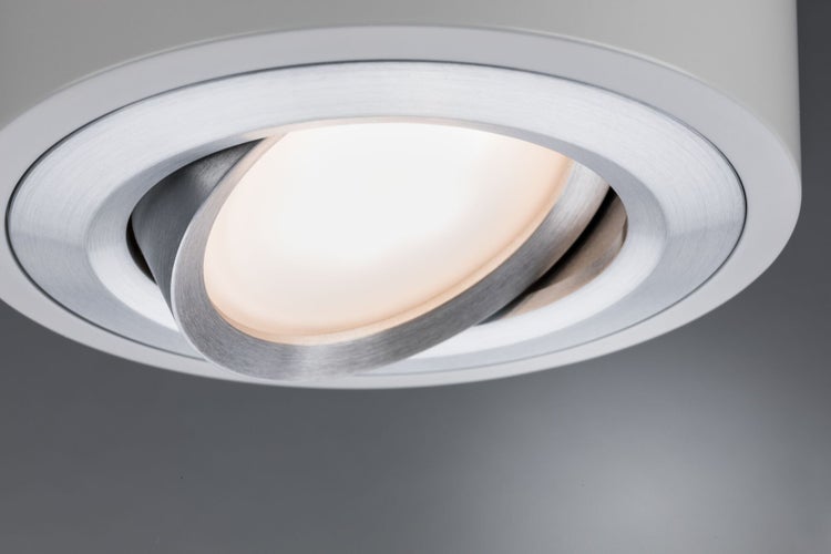 LED Deckenleuchte 3-Step-Dim Argun 3000K 280lm 230V 4,8W dimmbar Weiß, Alu gebürstet