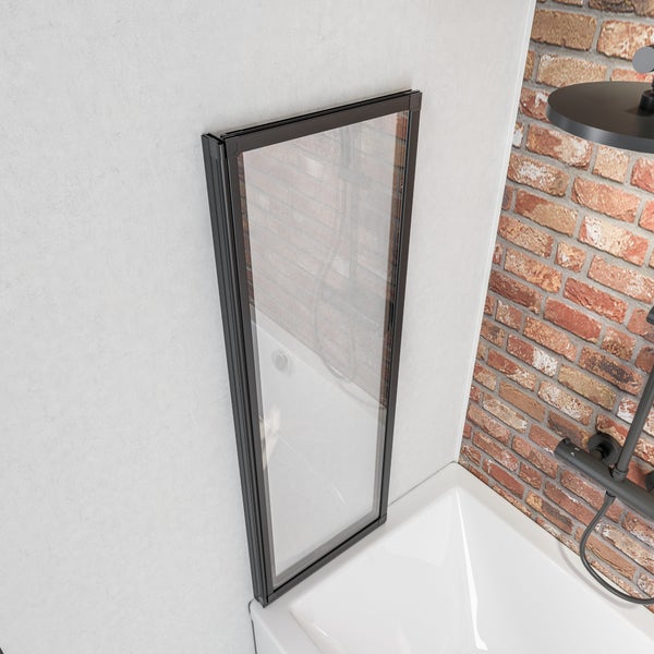 Badewannenaufsatz mit schwarzem Rahmen