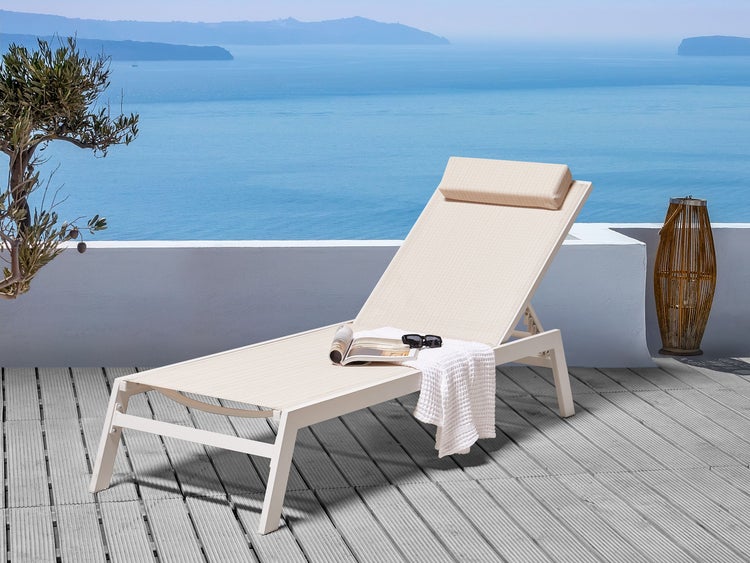 Sonnenliege CATANIA Metall Beige