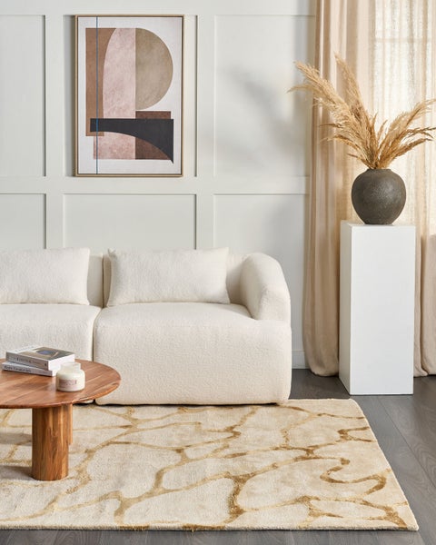 Teppich MAKOLA Beige 160 x 230 cm Viskose