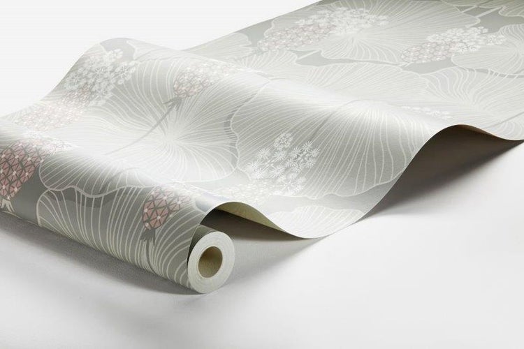 Borastapeter Tapete Blumen Grau - 53 cm x 10.05 m - 660307