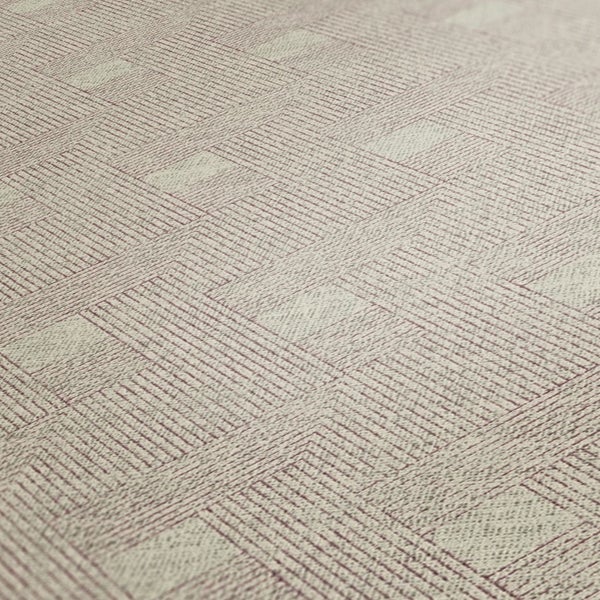 Nahaufnahme einer gemusterten Tapete mit geometrischem Design