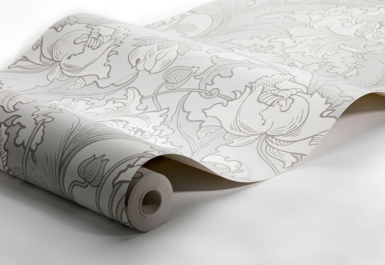 Borastapeter Tapete Blumen Beige und Weiß - 53 cm x 10.05 m - 660078