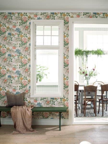 Borastapeter Tapete Blumen Beige - 53 cm x 10.05 m - 660602