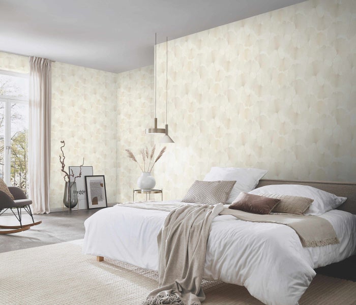 Erismann Tapete Ginkgoblätter Beige - 53 cm x 10.05 m - 662391