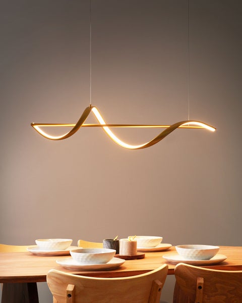 LED Hängeleuchte KHUTTI Metall Gold