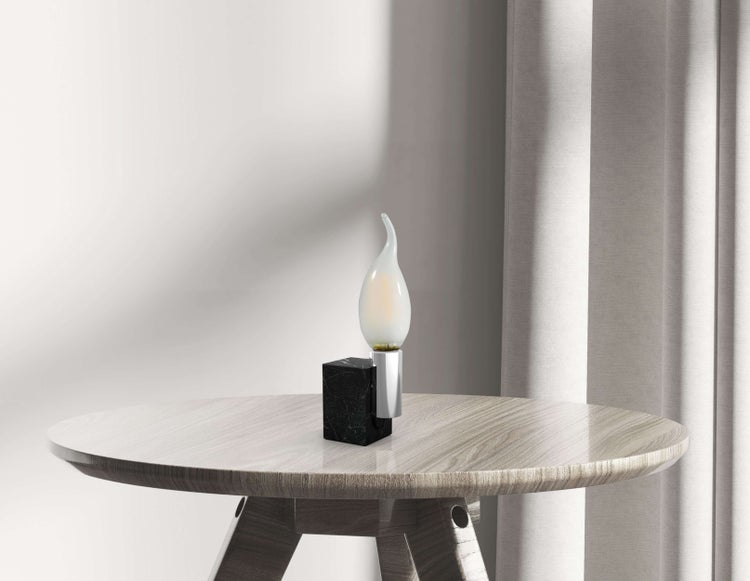 Abmessungen einer Kerzenlampe: 123 mm hoch, 35 mm Durchmesser