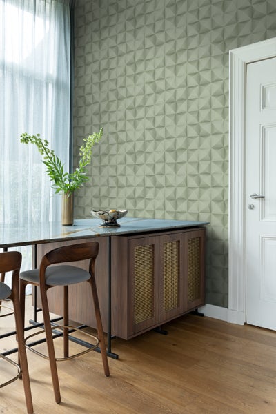 Origin Wallcoverings Tapete 3D Muster Hell Graugrün - 50 x 900 cm - 347960