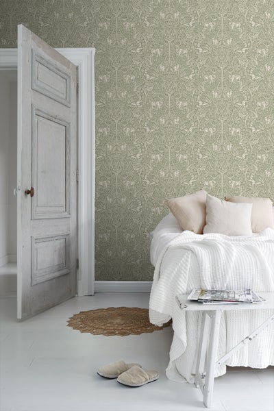 Wandleuchte mit USB-Anschluss und Ablage für ein Mobiltelefon