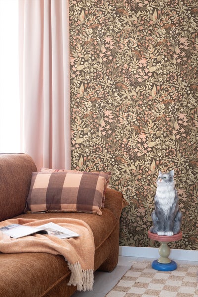 Florales Muster mit Blättern und Blüten