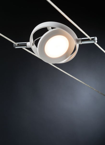 LED Seilsystem RoundMac Basisset 6x200lm 6x4,3W 2700K 230/12V Weiß matt