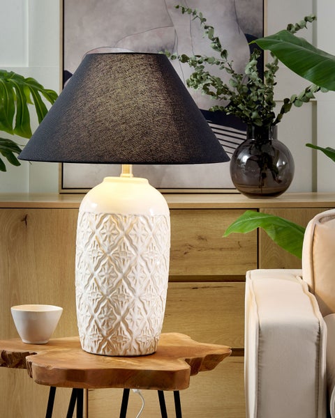 Tischleuchte TELIRE Keramik Beige