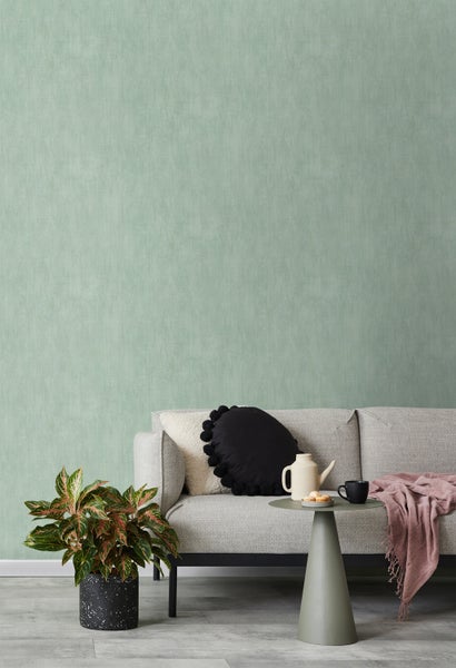 Walls4You Tapete Beton-Optik Mintgrün - 53 cm x 10.05 m - 935338