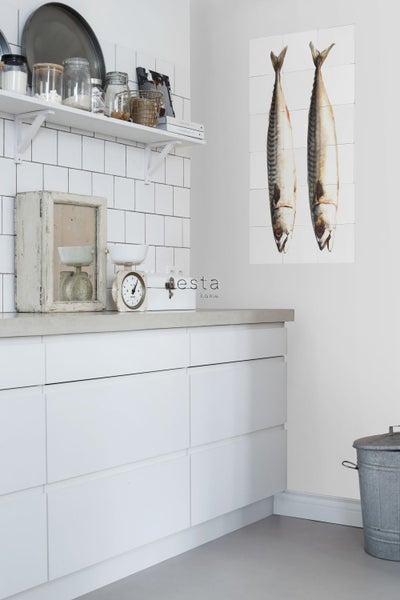 ESTAhome Wandtattoo Fische Grau - 97 x 48.5 cm - 159030