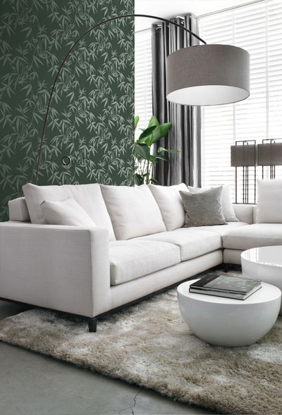 Origin Wallcoverings Tapete Bambusblätter Dunkelgrün - 53 cm x 10.05 m - 347738