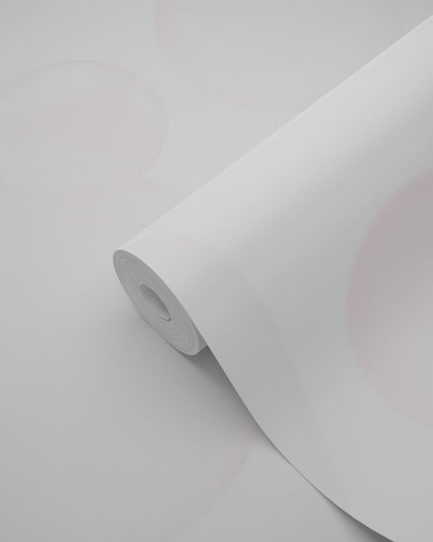 Origin Wallcoverings Tapete Luftblasen Weiß, Puderrosa und Pfirsichorange - 53 cm x 10.05 m - 337214