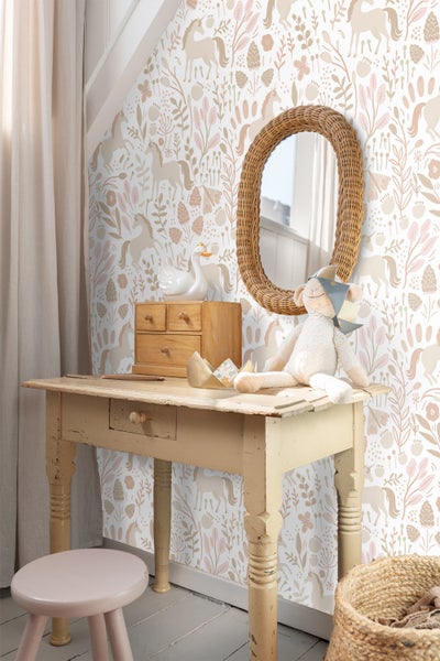 ESTAhome Tapete Einhörner Beige - 0.53 x 10.05 m - 139873
