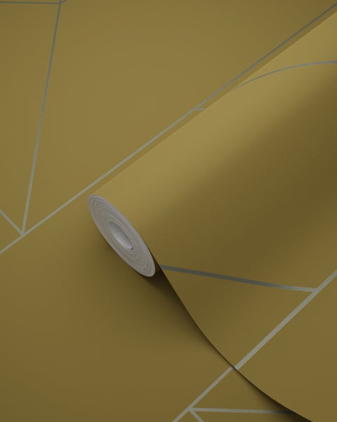 Origin Wallcoverings Tapete grafische Linien Ockergelb - 53 cm x 10.05 m - 347723