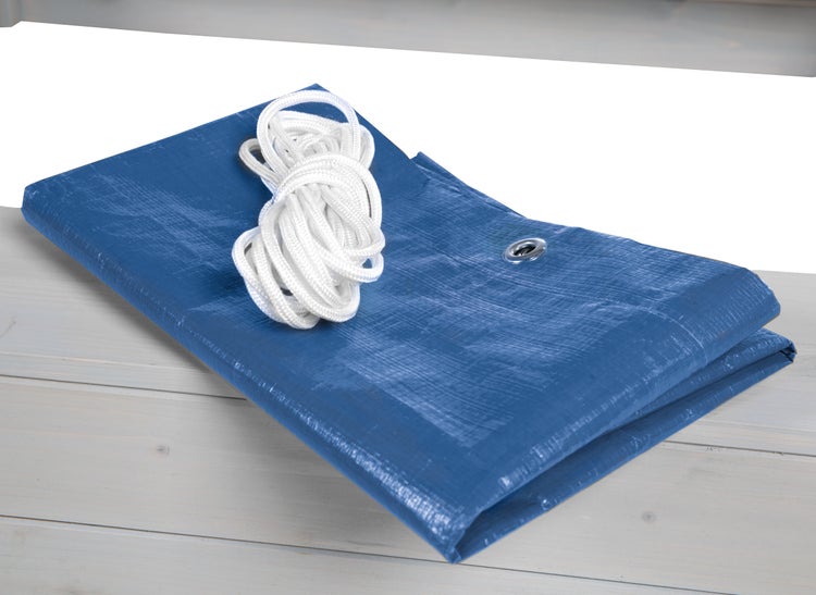 ROBA Abdeckplane für Sandkästen, 154 x 154 cm, wetterfest, blau