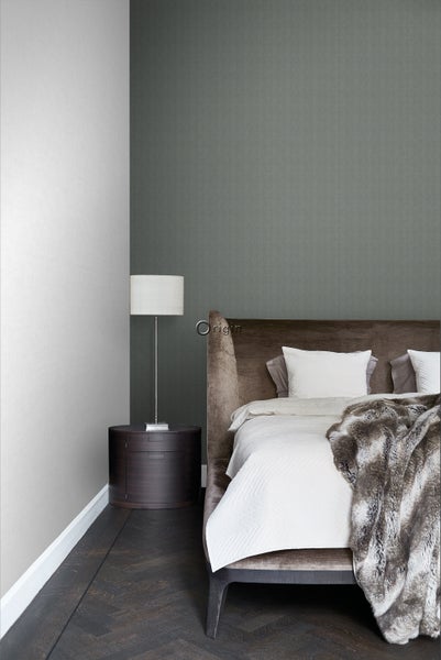 Origin Wallcoverings Tapete Fischgrätmuster Grüngrau - 53 cm x 10.05 m - 347660