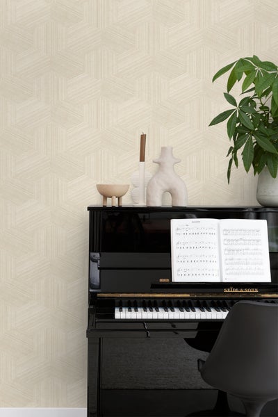 Origin Wallcoverings Tapete 3D-Muster Hellbeige - 50 x 900 cm - 347941