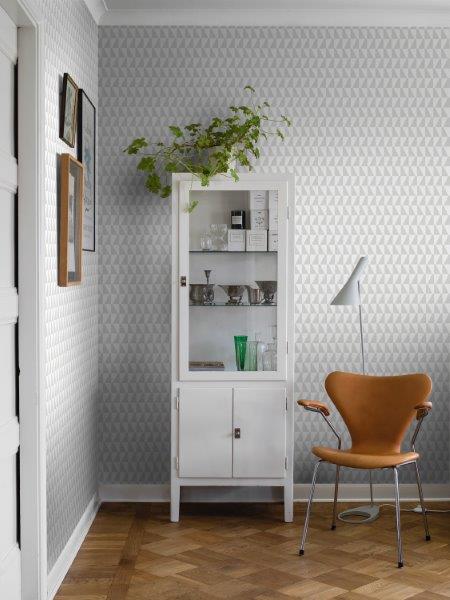 Borastapeter Tapete grafisches Motiv Grau - 53 cm x 10.05 m - 660707