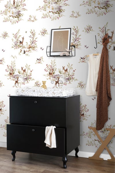ESTAhome Fototapete Hirsche Grün und Braun - 200 x 279 cm - 159055