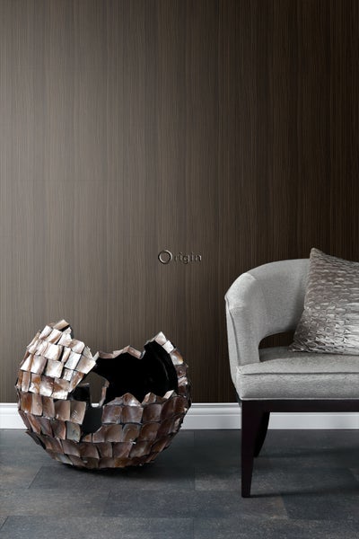 Origin Wallcoverings Tapete Streifenmuster Dunkelbraun - 53 cm x 10.05 m - 347238