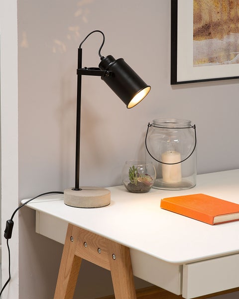Schreibtischlampe MUNDAKA verstellbar Metall Schwarz